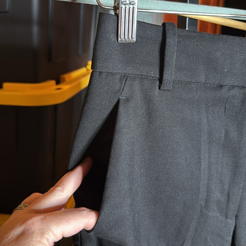 NWT H&M Black Ankle Length Trousers Size 4 High Rise Office Pants - Picture 5 of 11